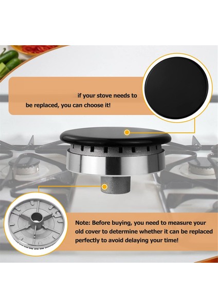 Adet Ocak Gaz Brülör Kapağı 55MM 75MM 100MM Fırın Gazlı Ocak Brülör Taç Alev Kapağı Mutfak Aksesuarları Içbükey (Yurt Dışından) modelleri