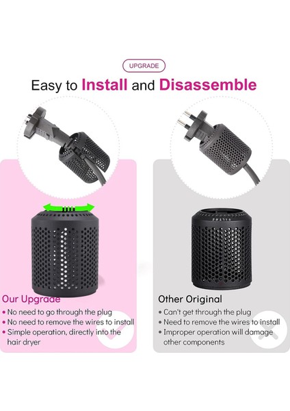 Dyson Supersonic HD01 HD03 HD08 Modelleri Için Saç Kurutma Makinesi Filtre Ağı Değişimi, Saç Kurutma Makinesi Dış Filtre Kafesi Parça C (Yurt Dışından) indirimleri
