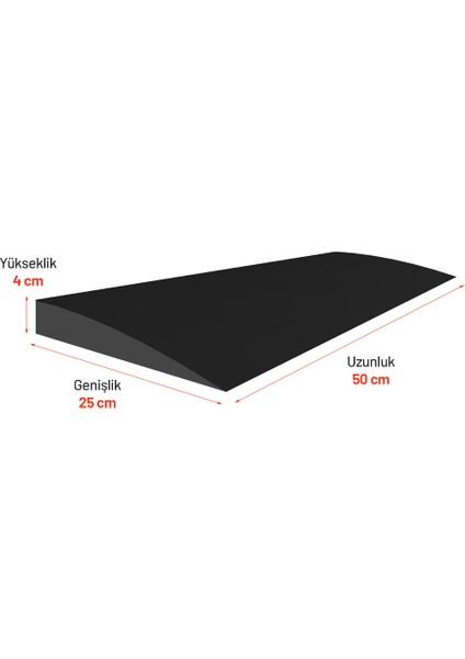 Kauçuk Rampa, Otopark Rampası, Kaldırım Rampası 50X25X4 cm