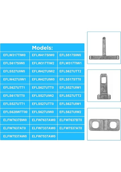 Electrolux Frigidaire Çamaşır Makinesi Parçaları ve Aksesuarları Için 5304505088 Çamaşır Makinesi Kapı Mandalı, 5304505088 Çamaşır Makinesi Kapı Kilidi (2'li Paket) (Yurt Dışından) fiyatları