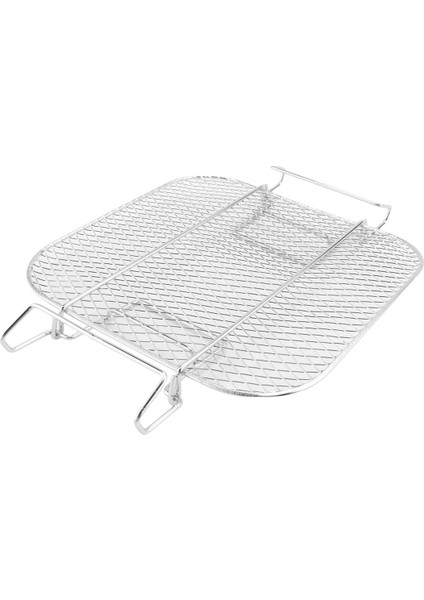 Hava Fritöz Rafı Kare Iki Katmanlı Raflar, Paslanmaz Çelik Kurutma Makinesi Aksesuarları Rafı, Hava Çok Katmanlı Fritöz 4.2-5.8qt (Yurt Dışından) fırsatları