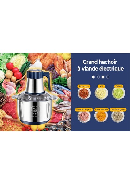 Elektrikli Kıyma Makinesi 5l Gıda Öğütücü Çok Fonksiyonlu Sebze Meyve Gıda Işlemcisi Doğrayıcı Mutfak Makinesi Ab Fişi (Yurt Dışından) fırsatları