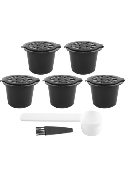 Nespresso Kahve Makineleri ve Kahve Kaşığı Fırçası ile 5 Yeniden Kullanılabilir Nespresso Kapsülü, Yeniden Doldurulabilir Kahve Kapsülü Filtresi (Yurt Dışından) fiyatları
