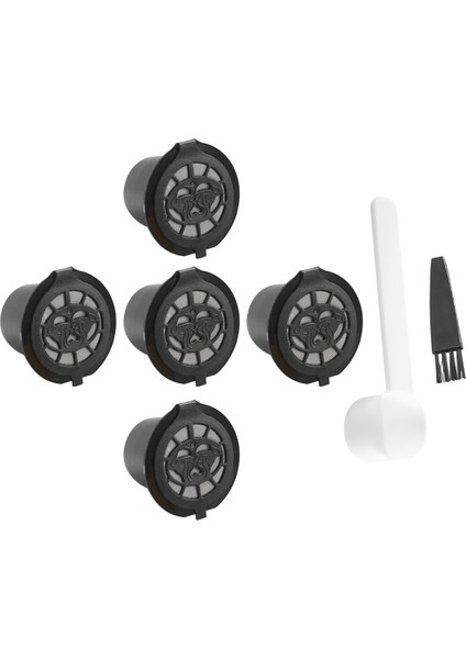 Nespresso Kahve Makineleri ve Kahve Kaşığı Fırçası ile 5 Yeniden Kullanılabilir Nespresso Kapsülü, Yeniden Doldurulabilir Kahve Kapsülü Filtresi (Yurt Dışından) fırsatları