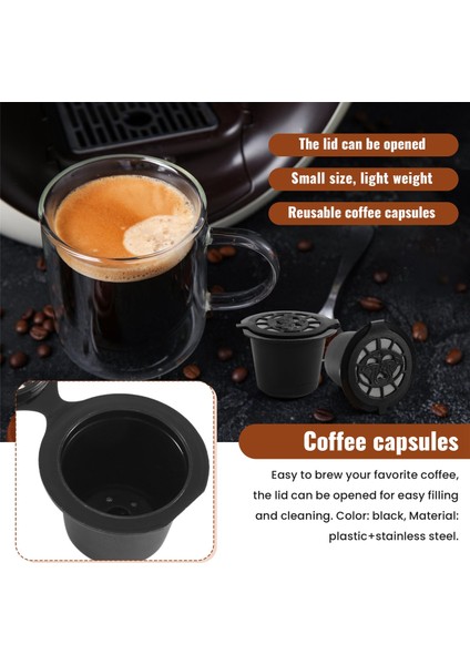 Nespresso Kahve Makineleri ve Kahve Kaşığı Fırçası ile 5 Yeniden Kullanılabilir Nespresso Kapsülü, Yeniden Doldurulabilir Kahve Kapsülü Filtresi (Yurt Dışından) indirimleri