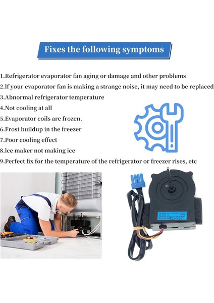 EAU63103207 Kenmore Lg Buzdolabı Fan Motoru Için Buzdolabı Buharlaştırıcı Fan Motoru Montajı DC12V 1A (Yurt Dışından) fırsatları