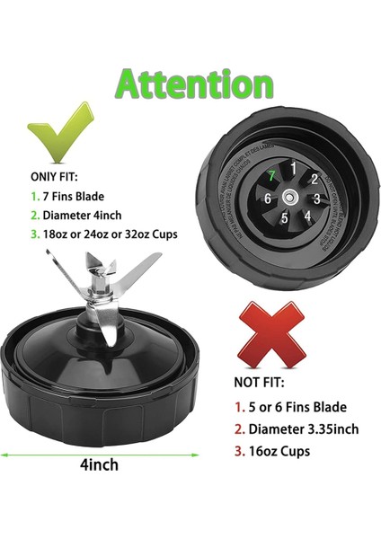 Ninja BN401 BN751 BN801 BL450-30 BL480-30 Için 7 Kanatlı Blender Bıçağı, Ninja Blender Yedek Parçaları Için (Yurt Dışından) indirimleri