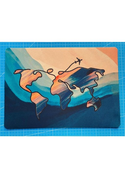 Dünya Haritası Baskılı Mouse Pad (28X40 Cm)