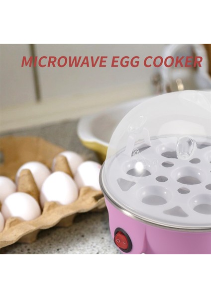 Hızlı Yumurta Pişirici: Haşlanmış Yumurta, Haşlanmış Yumurta, Çırpılmış Yumurta Için 7 Yumurta Kapasiteli Elektrikli Yumurta Pişirici Pembe Ab Fişi (Yurt Dışından) indirimleri