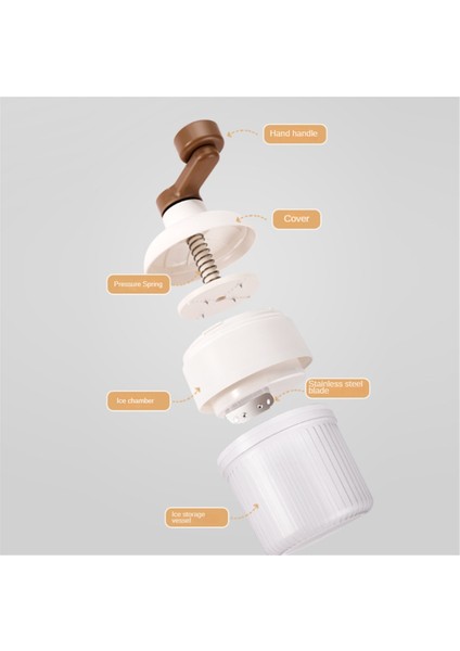 Buz Makinesi Manuel Buz Kırıcı, Kar Konisi Makinesi Ev Tipi Mini Taşınabilir Buz Tıraş Makinesi Kar Konisi, Karlı Kar, Tıraşlanmış Buz (Yurt Dışından)