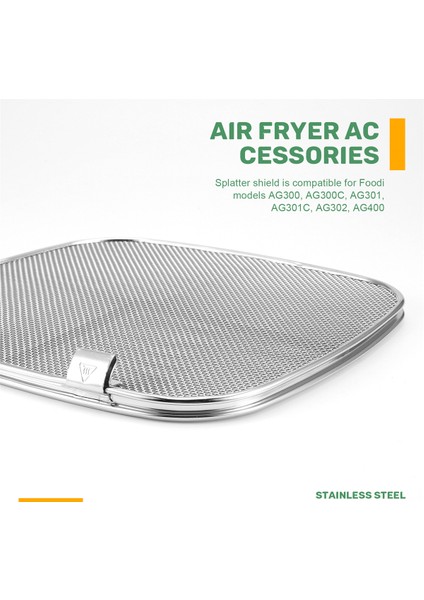 Ninja Foodi AG301 5'i 1 Arada Iç Mekan Izgarası Için Yedek Sıçrama Koruması, Paslanmaz Çelik AG300 AG300C AG301C AG302 AG400 (Yurt Dışından) fırsatları
