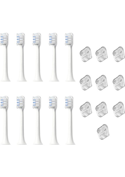 Mıjıa T301 MES605 T302 MES608 T501 MES607 Yedek Elektrikli Diş Fırçası Başlıkları Beyaz (Yurt Dışından)