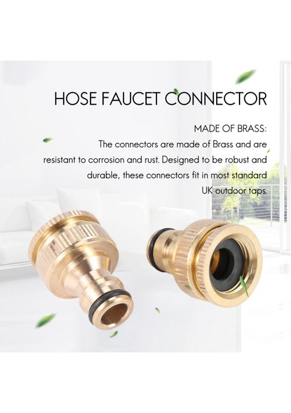 2'li Paket Pirinç Bahçe Hortumu/hortum Musluk Bağlantısı 1/2 Inç ve 3/4 Inç 2'si 1 Arada Dişi Dişli Musluk Adaptörü (Yurt Dışından) fiyatları