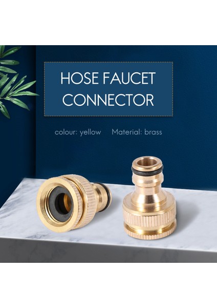 2'li Paket Pirinç Bahçe Hortumu/hortum Musluk Bağlantısı 1/2 Inç ve 3/4 Inç 2'si 1 Arada Dişi Dişli Musluk Adaptörü (Yurt Dışından) indirimleri