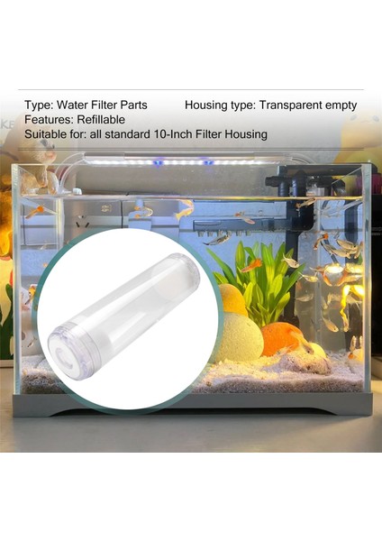 10 Inç Yeniden Kullanılabilir Boş Şeffaf Kartuş Su Filtresi Muhafazası Çeşitli Ortamlar Için Yeniden Doldurulabilir (Yurt Dışından) indirimleri