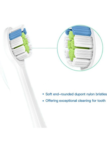 Philips HX6064 HX6930 Hx3/hx6/hx8/hx9/r Serisi Elektrikli Süpürge Yumuşak Dupont Kıl A Için 10 Adet Yedek Diş Fırçası Başlığı (Yurt Dışından) fiyatları