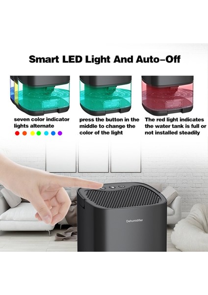 Ev, Oda, Mutfak Için 2'si 1 Arada Nem Alma ve Hava Temizleme Cihazı, Sessiz Nem Emici Hava Kurutma Makinesi Siyah Ab Fişi (Yurt Dışından) indirimleri