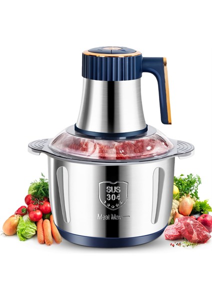 Elektrikli Kıyma Makinesi 5l Gıda Öğütücü Çok Fonksiyonlu Sebze Meyve Gıda Işlemcisi Doğrayıcı Mutfak Makinesi Abd Fişi (Yurt Dışından) indirimleri