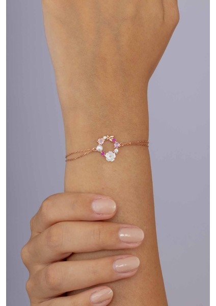 Inci Taneli Manolya Çiçeği Kadın Gümüş Bileklik fiyatları