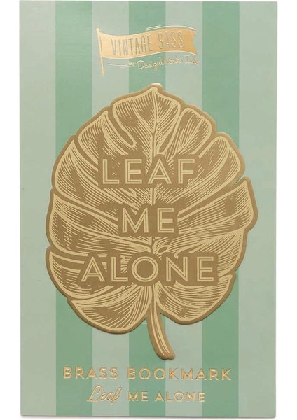 Designworks Jumbo Metal Kitap Ayracı Leaf Me Alone