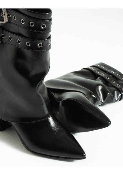 Jadira Kadın Toka Detaylı Sivri Burun Topuklu Çizme Bot fiyatları