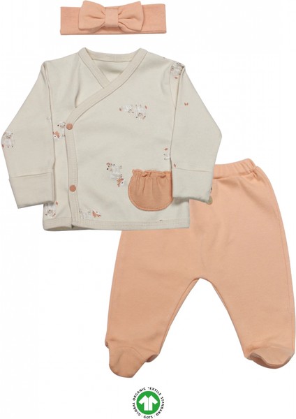 Bistyle 3lü Zıbın Takım Fluffy And Lovely 13106 Bej