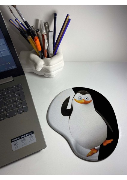 Penguen Baskılı Bilek Destekli Mouse Pad