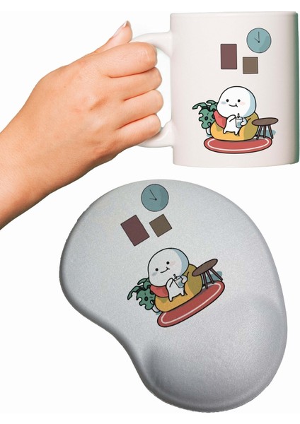 Keyif Düşkünü Baskılı Mouse Pad + Kupa Bardak Mug