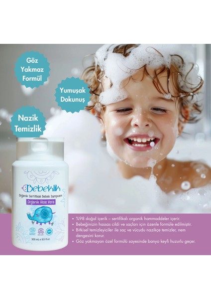 Organik Sertifikalı Aloe Vera Bebek ve Çocuk Şampuanı 300 ml fiyatları