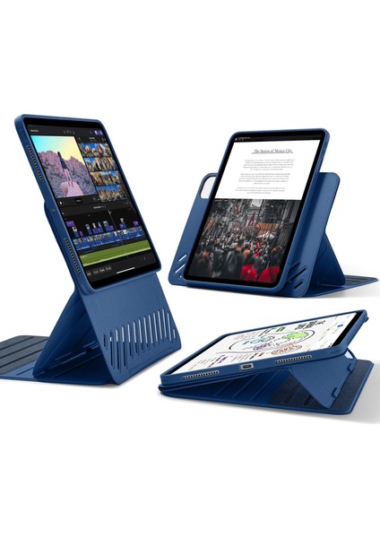 Apple iPad Pro 11 2024 Çift Manyetik Destekli Kalem Hazneli Shift Magnetic Kılıf