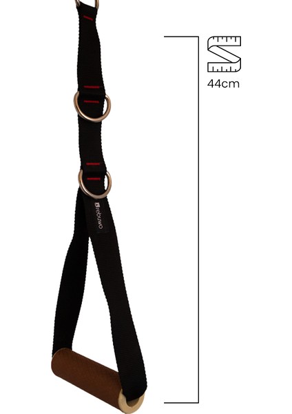 3 Kademeli Ayarlanabilir Cable Cross Elciği (1 Çift) - Kahverengi Tutacaklı Siyah Fitness Ağırlık Çekiş / Reform Egzersiz Aparatı 44CM fiyatları