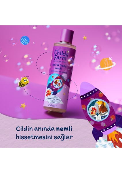 Böğürtlen ve Organik Elma Özlü Çocuk Saç ve Vücut Şampuanı 250ML indirimleri