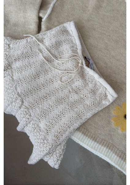 Ajurlu Brodeli Fırfır Tasarımlı Etek- Ekru modelleri