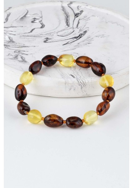 Çift Renk Orjinal Yetişkin Kehribar Bileklik fırsatları