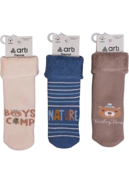 Artı Arıkan Havlu Erkek Bebek Soket Çorap K45911 Asorti