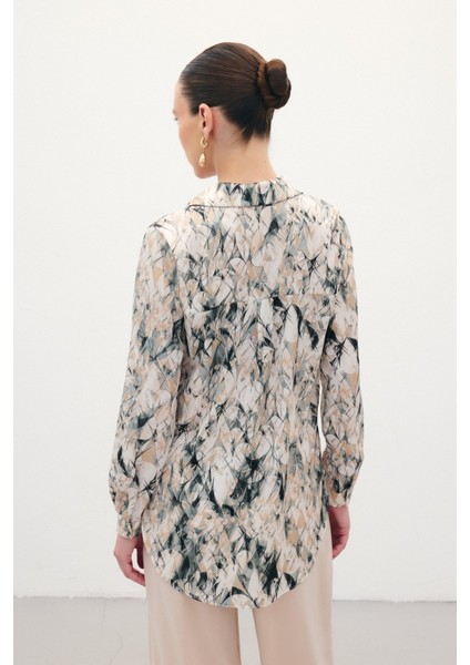 Klasik Desenli Gömlek - Haki