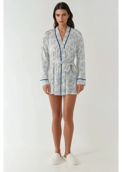 Kadın Ekstra Yumuşak Kuşaklı Örme Sabahlık Çok Renkli fiyatları