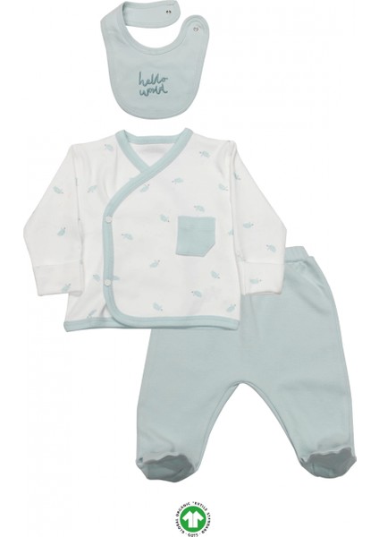 Bistyle 3lü Zıbın Takım Hello World 13105 Mint