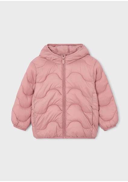 4443-50 Kız Çocuk Pembe Yumuşak Mont