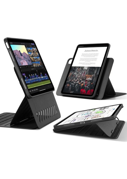 Apple iPad Air 11 M3 2025 Çift Manyetik Destekli Kalem Hazneli Shift Magnetic Kılıf