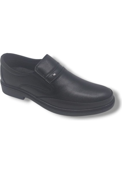 Paggi 608 Erkek Siyah Hakiki Deri Günlük Kullanım Poli Taban ( Hafif ) Ayakkabı fırsatları