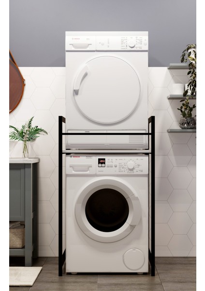 Çamaşır Makinası ve Kurutma Makinası Rafı Çamaşır Makinası Üstü Banyo Düzenleyici Raf