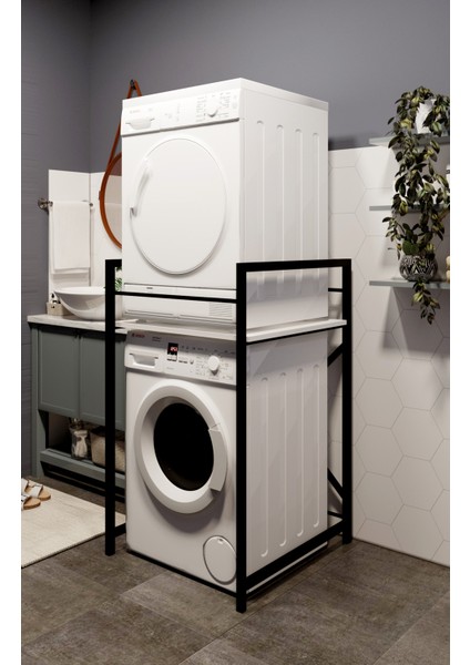 Çamaşır Makinası ve Kurutma Makinası Rafı Çamaşır Makinası Üstü Banyo Düzenleyici Raf modelleri