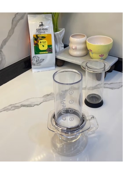 Taşınabilir Basınçlı Kahve Presi | Hızlı Filtre Kahve Demleme, Kamp, Ofis ve Ev Kullanım fırsatları