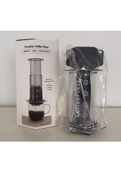 Taşınabilir Basınçlı Kahve Presi | Hızlı Filtre Kahve Demleme, Kamp, Ofis ve Ev Kullanım