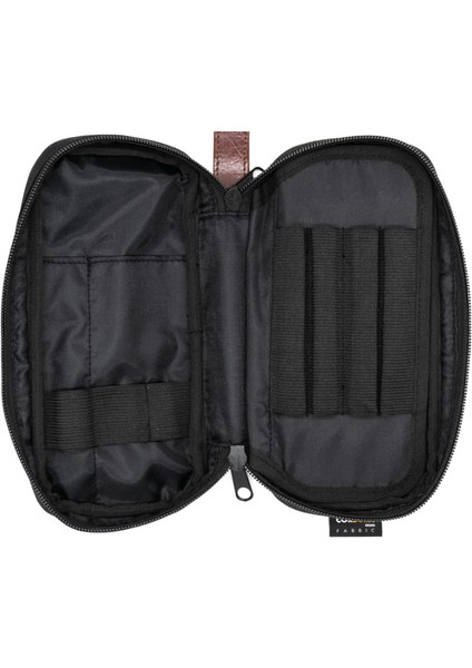 Kanvas Fermuarlı Kalem Çantası Siyah fırsatları