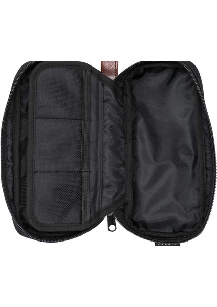 Kanvas Fermuarlı Kalem Çantası Siyah indirimleri