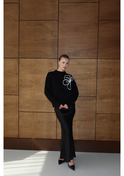 Çiçek Desenli Triko Kazak modelleri