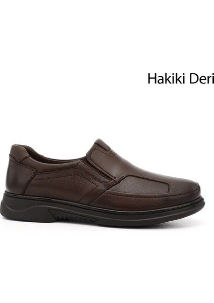 Erkek Kahve Antik Kemik Çıkıntısına Özel Hakiki Deri Ayakkabı