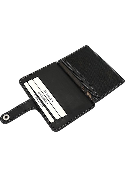 Carpi Kağıt Para Bölmeli Unisex Crazy Eskitme Hakiki Deri Kartlık - Antrasit modelleri